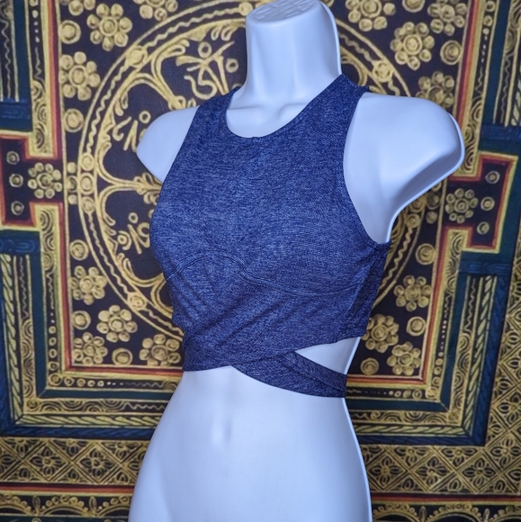 Echt Flex Crop Wrap Tank Blue Size XS - Picture 7 of 10